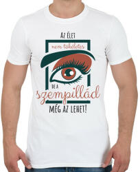 printfashion Az élet nem tökéletes - Férfi póló - Fehér (6550210)