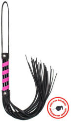 Angel Touch Whip Black Pink Leather With Blindfold