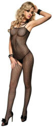 Leg Avenue 728300 Seamless Crochet Bodystocking O/S Black - intimshop