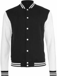 Build Your Brand Hanorac de baseball pentru bărbați College - Neagră / albă | 2XL (BY015-1000035772)