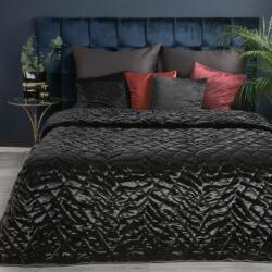 Eurofirany Kristin3 bársony ágytakaró Fekete 220x240 cm