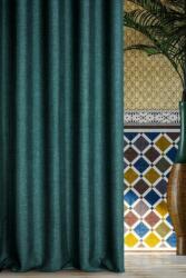 Eurofirany Morocco öko stílusú sötétítő függöny Sötét türkiz 140x250 cm