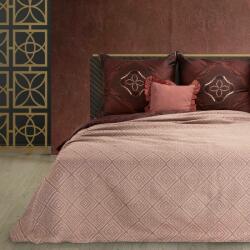 Eurofirany Morocco3 pamut ágytakaró finom jacquard mintával Téglavörös 220x240 cm