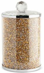 Eurofirany Ventosa 03 tárolóedény kristályokkal Arany/ezüst 10x10x17 cm