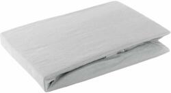 EUROFIRANY Jersey pamut gumis lepedő Világosszürke 140x200 cm +30 cm