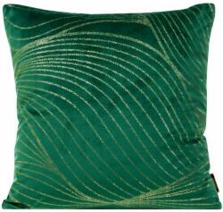 Eurofirany Blink18 bársony párnahuzat Sötétzöld/világos arany 45x45 cm - homeandstyle