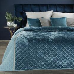 Eurofirany Kristin bársony ágytakaró Kék 220x240 cm