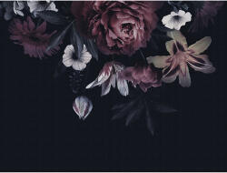 AA Design Fototapet negru cu flori violet The Wall (382791)