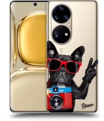 Picasee Husă transparentă din silicon pentru Huawei P50 - French Bulldog