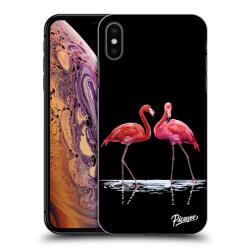 Picasee ULTIMATE CASE pentru Apple iPhone XS Max - Flamingos couple