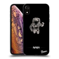 Picasee Husă neagră din silicon pentru Apple iPhone XR - Astronaut Minimal