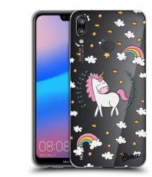 Picasee Husă transparentă din silicon pentru Huawei P20 Lite - Unicorn star heaven