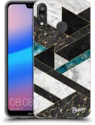 Picasee Husă transparentă din silicon pentru Huawei P20 Lite - Dark geometry