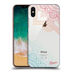Picasee Husă transparentă din silicon pentru Apple iPhone X/XS - Flowers pattern