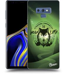 Picasee Husă neagră din silicon pentru Samsung Galaxy Note 9 N960F - Wolf life