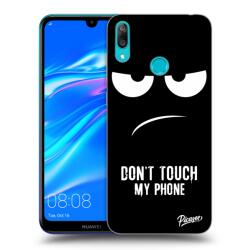 Picasee Husă neagră din silicon pentru Huawei Y7 2019 - Don't Touch My Phone