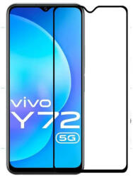 Picasee Sticlă securizată de protecție 3D cu cadru pentru Vivo Y72 5G - neagră