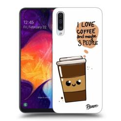 Picasee Husă neagră din silicon pentru Samsung Galaxy A50 A505F - Cute coffee