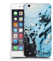 Picasee Husă neagră din silicon pentru Apple iPhone 6 Plus/6S Plus - Organic blue