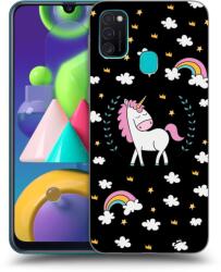 Picasee Husă neagră din silicon pentru Samsung Galaxy M21 M215F - Unicorn star heaven