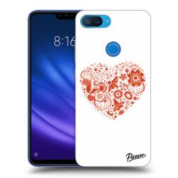 Picasee Husă neagră din silicon pentru Xiaomi Mi 8 Lite - Big heart