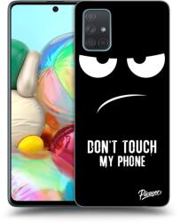 Picasee Husă neagră din silicon pentru Samsung Galaxy A71 A715F - Don't Touch My Phone