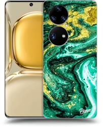 Picasee Husă transparentă din silicon pentru Huawei P50 - Green Gold