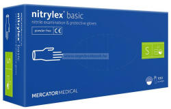 Mercator Medical Nitrylex Protect/Basic KÉK púdermentes nitril kesztyű 100db S