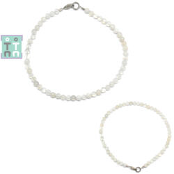  Bratara Piatra Lunii Alba Diametru 56 mm - Rotund 3-3, 9 mm - Accesorii Argint 925 - 1 Buc