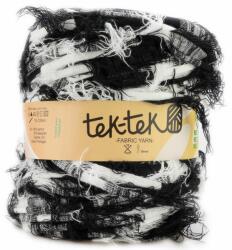 Tek-Tek pamut pólófonal, nagy gombolyag, borzos fekete-fehér, Tek-152