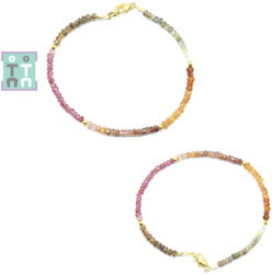  Bratara Granat Tundra Diametru 50 mm - Disc Fatetat -1, 3-2 x 3 mm - Accesorii Gold Filled - 1 Buc