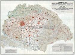  Nationality Map of The Historical Hungary térkép fakeretben - mindentudasboltja - 27 100 Ft