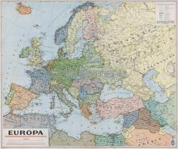 Európa politikai térképe, fakeretben (1941) - mindentudasboltja - 27 100 Ft