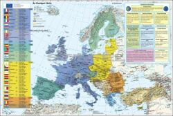Stiefel Az Európai Unió (a tagok és tagjelöltek zászlóival) fémléces térkép