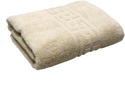 Ralex Pucioasa Prosop baie de fata 50x90 cm Bumbac 100%, Greek Border 500 grame/mp, Bej Prosop
