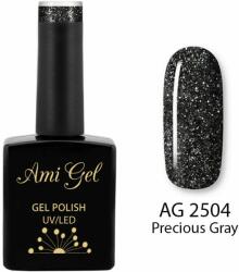 Ami Gel Gel Colorat Stralucitor - Soak Off Gel - Smash Diamonds Precious Gray 5gr AG2504 - Ami Gel
