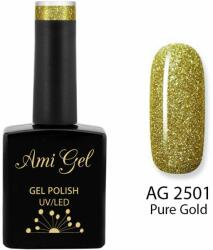 Ami Gel Gel Colorat Stralucitor - Soak Off Gel - Smash Diamonds Pure Gold AG2501 5gr - Ami Gel