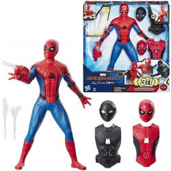 Hasbro Set 3 in 1 figurina Spiderman Far from Home cu sunete interactive si lansator 34 cm