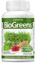 Zenyth Pharmaceuticals BioGreens SuperFood Organic Cu Germeni Alge Iastari 120 Capsule