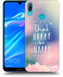 Picasee Átlátszó szilikon tok az alábbi mobiltelefonokra Huawei Y7 2019 - Think happy be happy