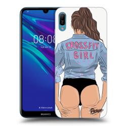 Picasee Fekete szilikon tok az alábbi mobiltelefonokra Huawei Y6 2019 - Crossfit girl - nickynellow