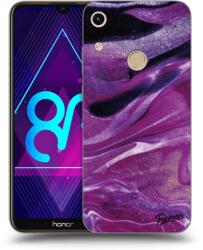 Picasee Fekete szilikon tok az alábbi mobiltelefonokra Honor 8A - Purple glitter