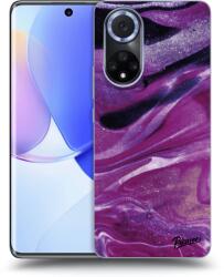 Picasee Átlátszó szilikon tok az alábbi mobiltelefonokra Huawei Nova 9 - Purple glitter