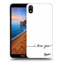 Picasee Átlátszó szilikon tok az alábbi mobiltelefonokra Xiaomi Redmi 7A - I love you