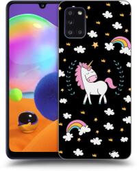Picasee Fekete szilikon tok az alábbi mobiltelefonokra Samsung Galaxy A31 A315F - Unicorn star heaven