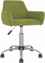 vidaXL Scaun de bucătărie pivotant, verde deschis, catifea (331066)