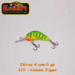 Kenart Vobler KENART Diver Floating 4cm/3gr, GT, Green Tiger (DIV4F-GT)
