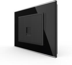 LIVOLO Priza Telefon LIVOLO cu Rama din Sticla - culoare negru