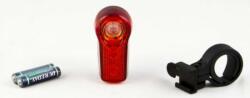 Csepel elemes hátsó lámpa nyeregcsőre, függőleges, 1x0, 5W + 2 LED, piros