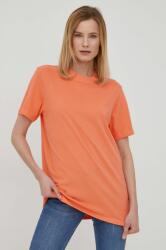 Superdry tricou din bumbac culoarea portocaliu, neted PPYY-TSU00L_22X